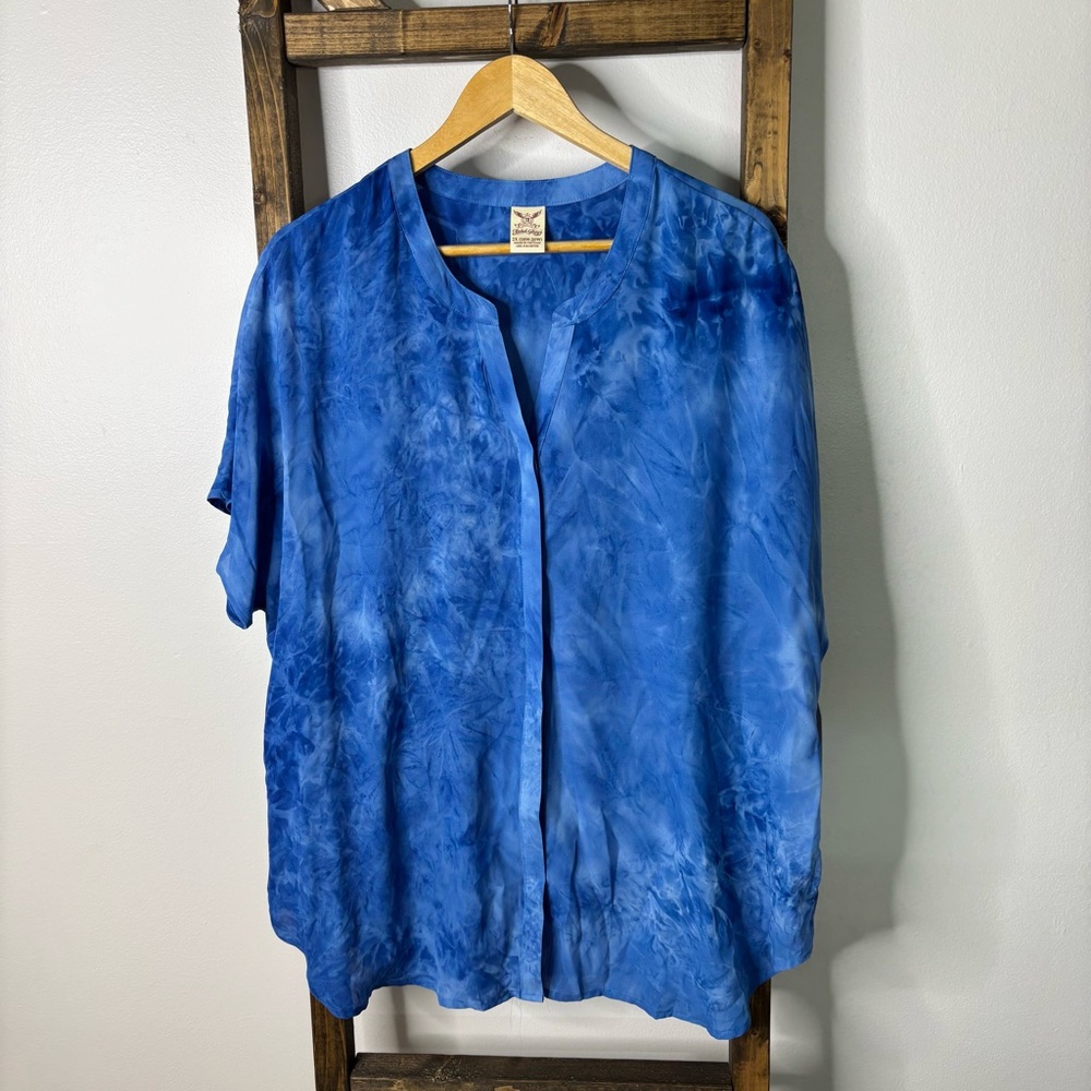 Faded Glory Blue Tie Dye Women's Top